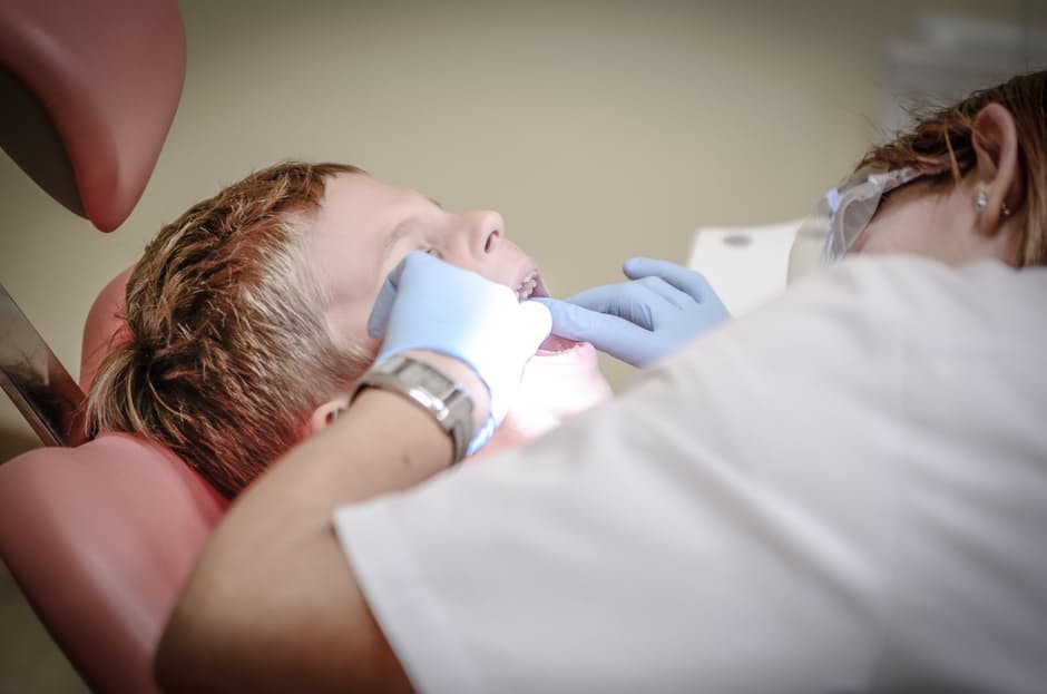 boy with dentist